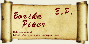 Borika Piper vizit kartica